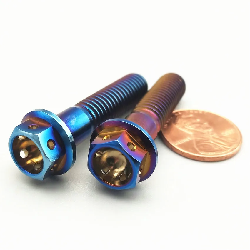 Титановые болты M6 M8 10 50 мм Двигатель DIY MTB синий цвет двойной привод полый фланец