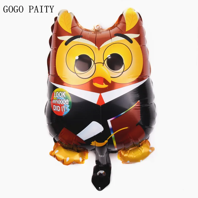 Мини шар GOGO PAITY с совой алюминиевый для студентов украшения вечеринки
