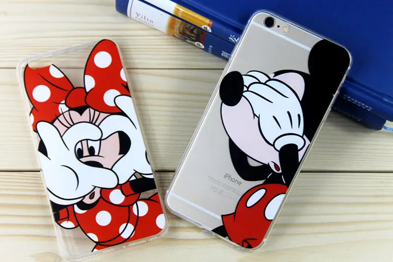 Новая мышь утка мультфильм окрашенные pattern ультра тонкий мягкие TPU Телефон чехол