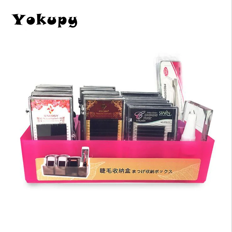 Органайзер для хранения накладных ресниц 4 отделения держатель демонстрации