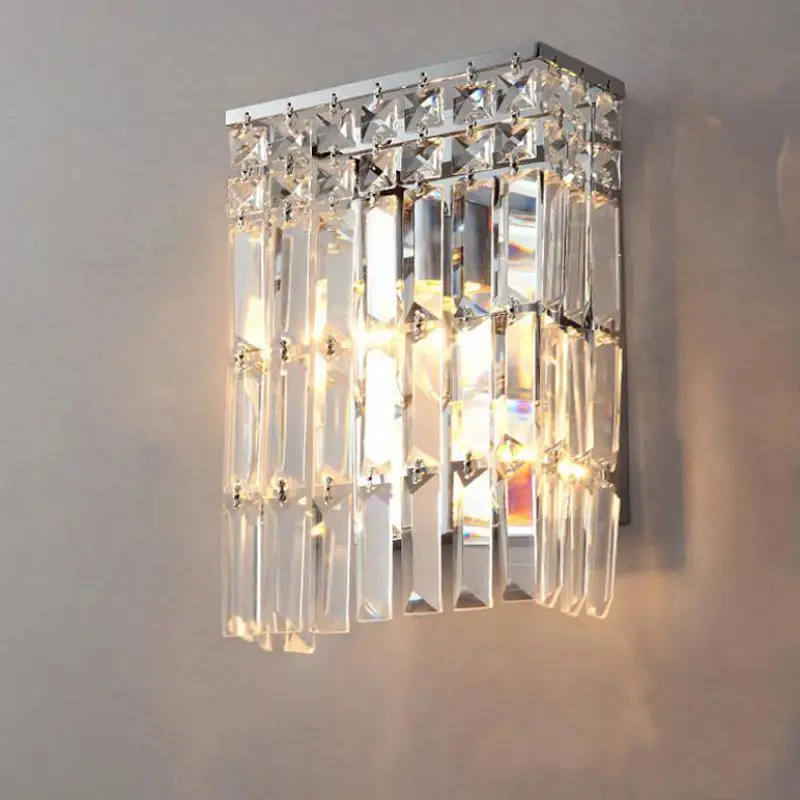 Маленькая светодиодная Хрустальная настенная бра для бара спальни Arandela зеркало