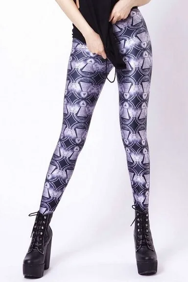 2013 fashion womans clothes Black milk digital print leggings galaxy purple free shipping Martian man BL-044 Women's Clothing | Женская