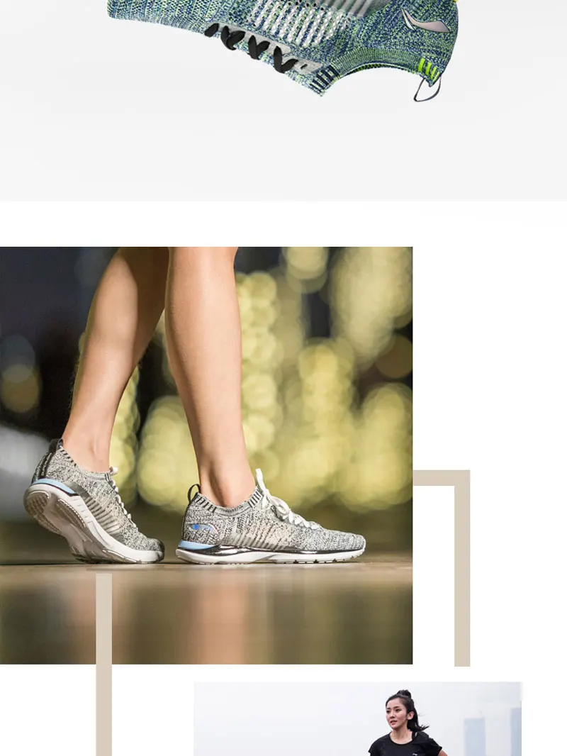 Li-Ning Для женщин супер светильник XV кроссовки подкладка облако облегченная тканые носок Удобная дышащая Спортивная обувь ARBN016 XYP653