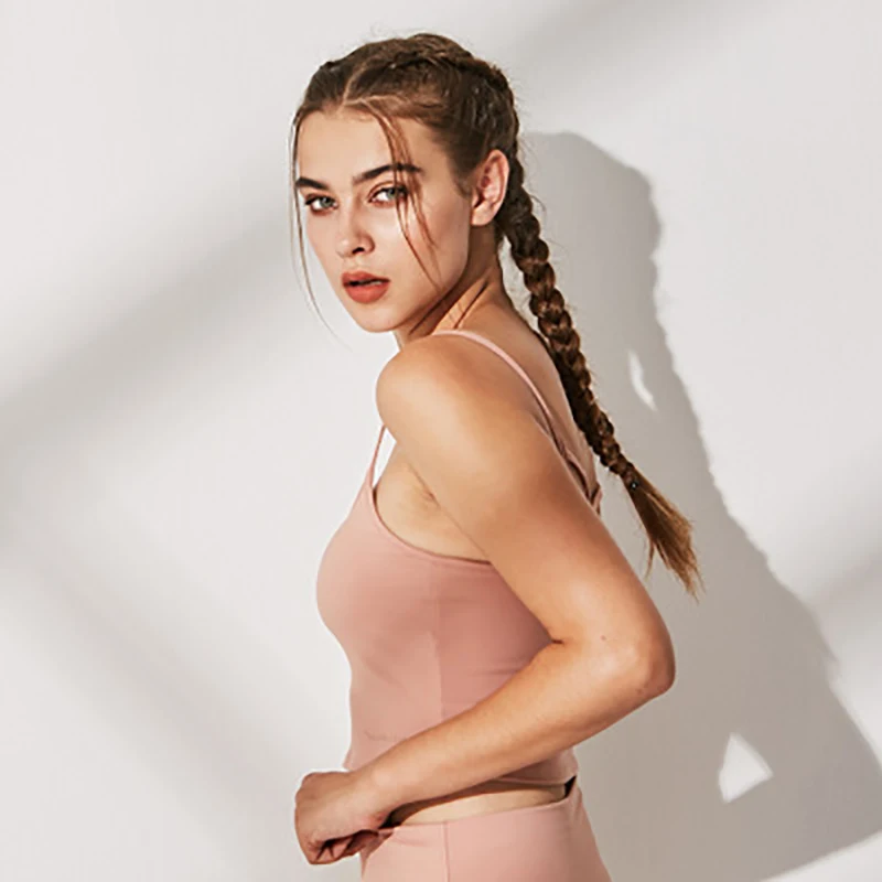 SOISOU плотный спортивный Топ для женщин высокая эластичность дышащий фитнеса пуш