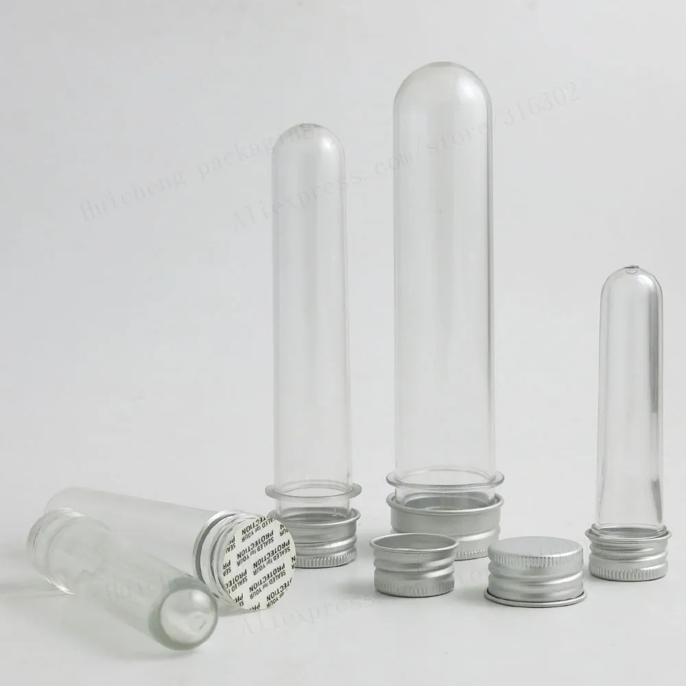 30x30ml 40ml 100ml Pet трубка с алюминиевой крышкой 1oz прозрачная пластиковая прозрачный