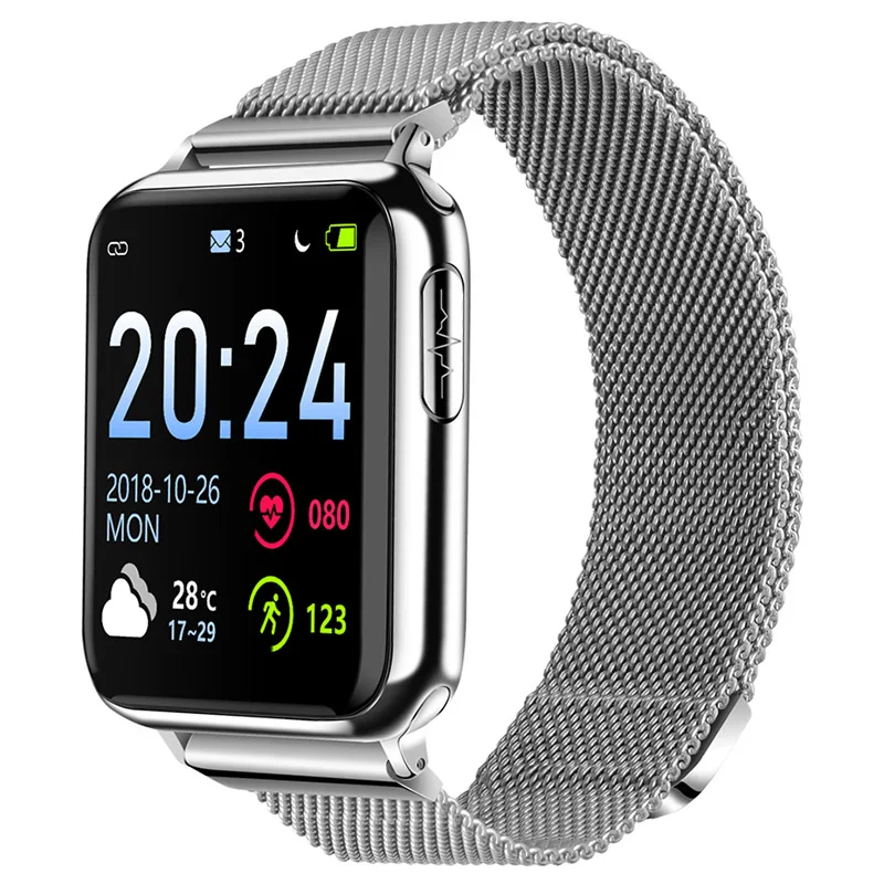 Silver steel WATCH5 умные часы Bluetooth часы для измерения артериального давления пульсометр PPG ЭКГ часы Шагомер активности фитнес трекер здоровье умные часы - Цвет: Silver steel