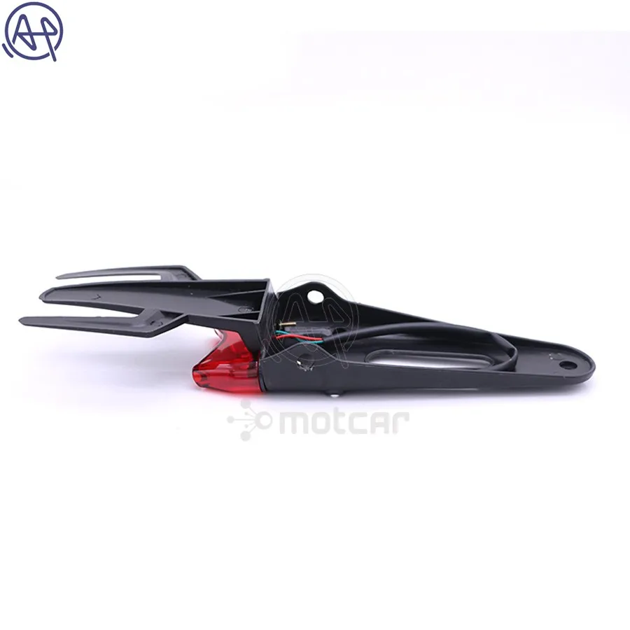 Автомобильный крест заднее крыло Черный ABS держатель номерного знака 12V LED