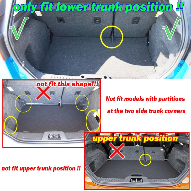 Подходит для Ford Fiesta Hatchback 2009 2017 задний багажник загрузки лайнер грузовой коврик