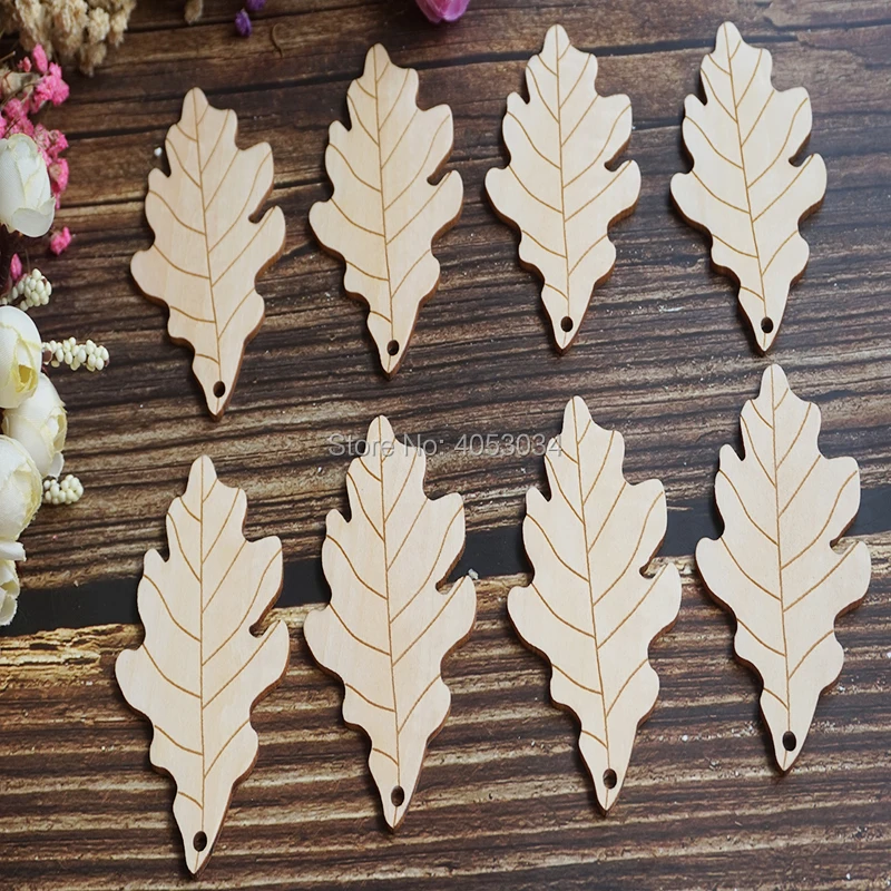 Деревянные дубовые листья ремесло формы фанера дерево английский кверкус робур