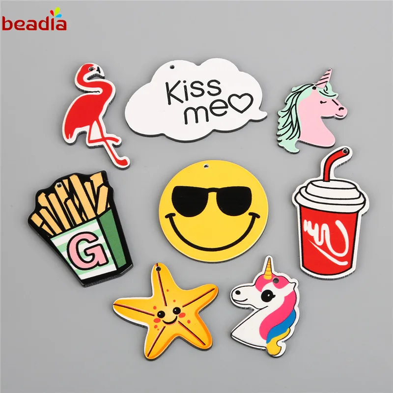 10 шт./лот различные стили прекрасный Фламинго Единорог Морская звезда облако