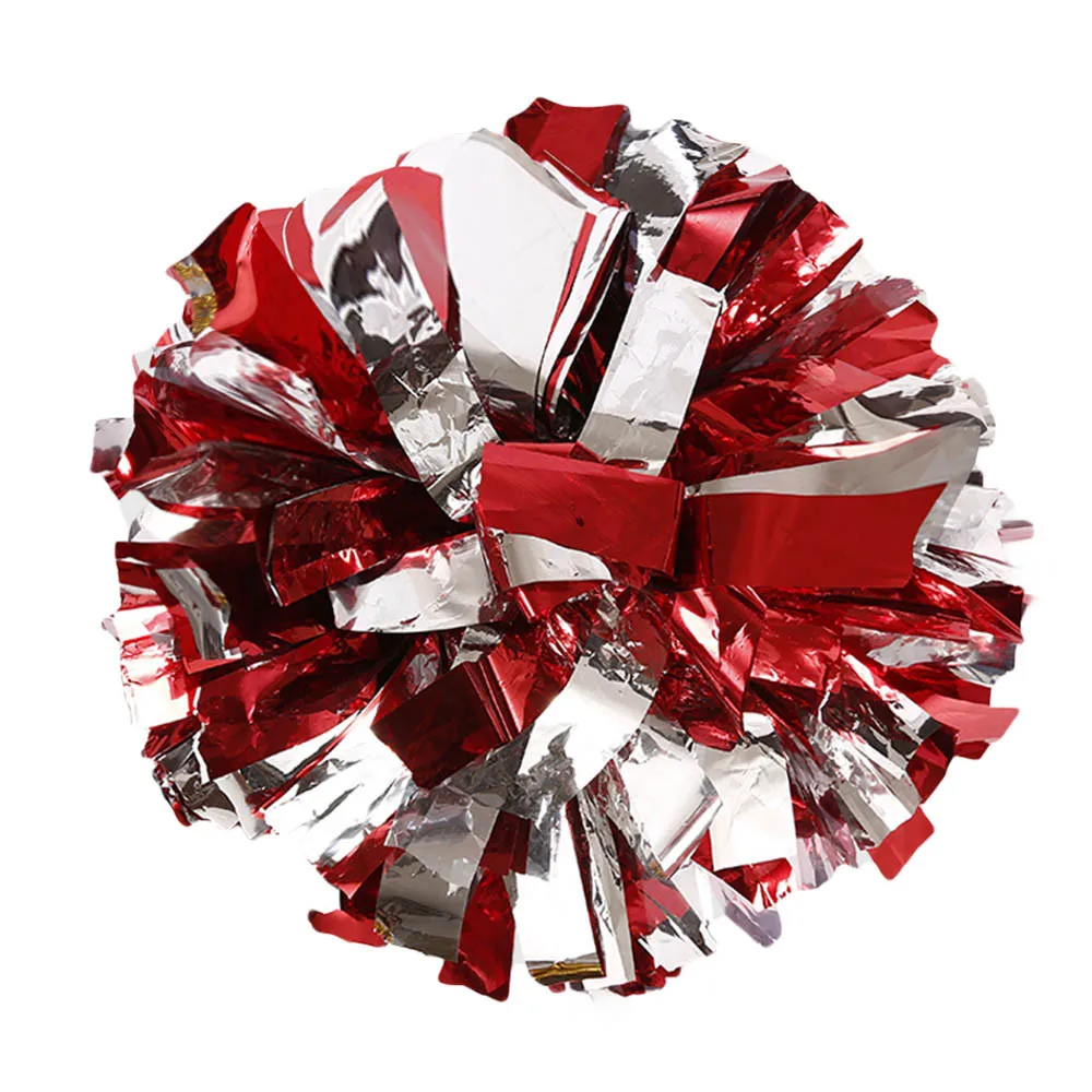 Металлическая фольга и пластиковое кольцо ручной помпон Черлидинга вечерние