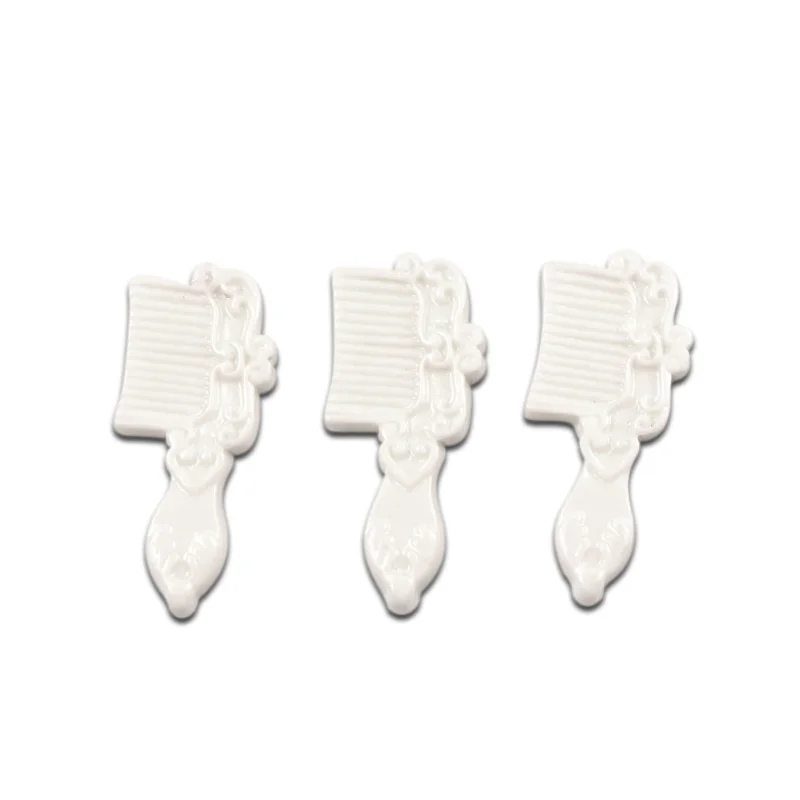 LF 30 шт Смешанные полимерная расческа Украшения кабошон с плоской задней частью