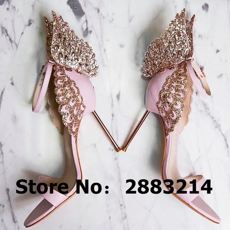 Босоножки женские золотистые из натуральной кожи с блестками размеры