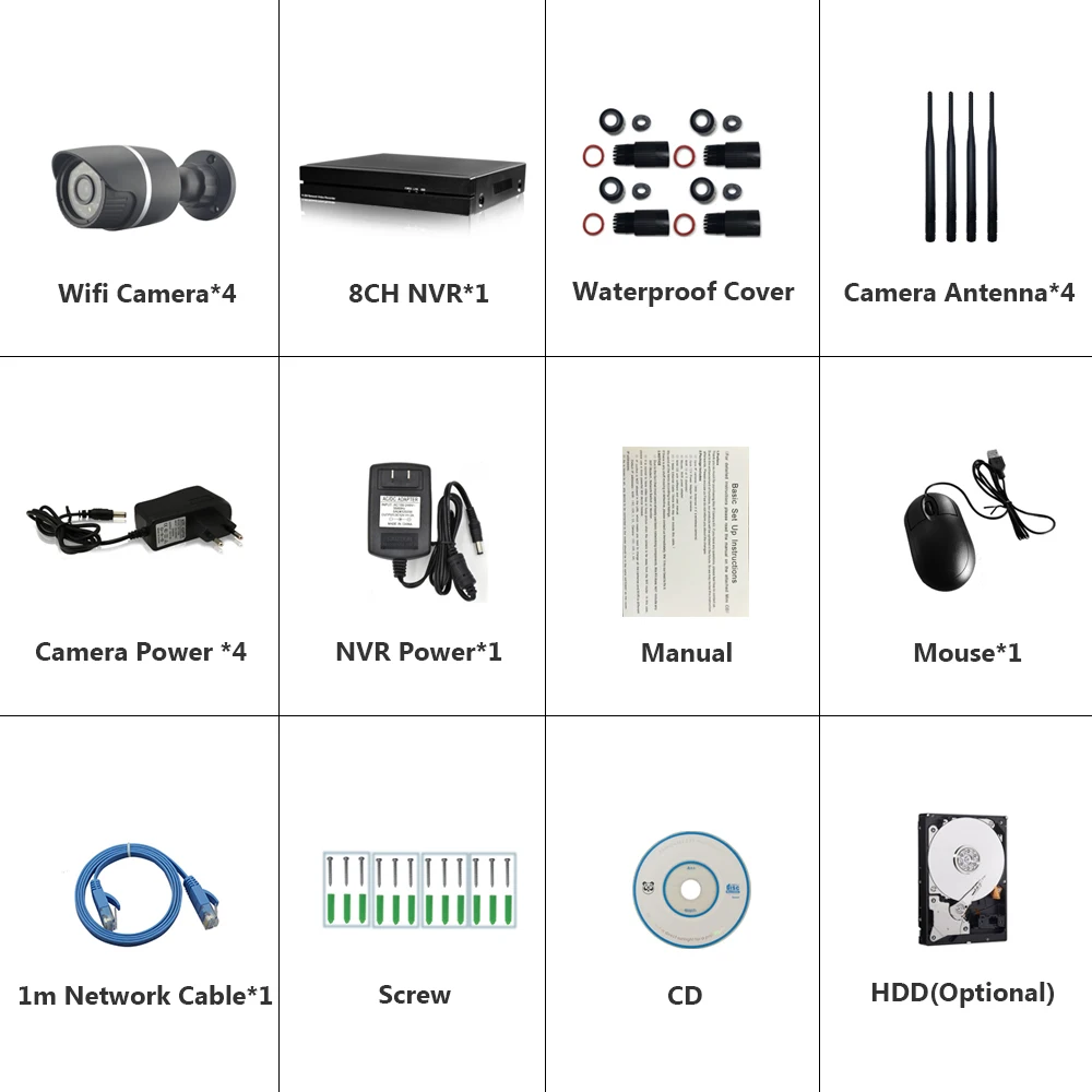 BFMore 4ch Sony 1080P Aduio беспроводной комплект 2MP Full HD Wifi ip камера 8ch NVR CCTV система монитор