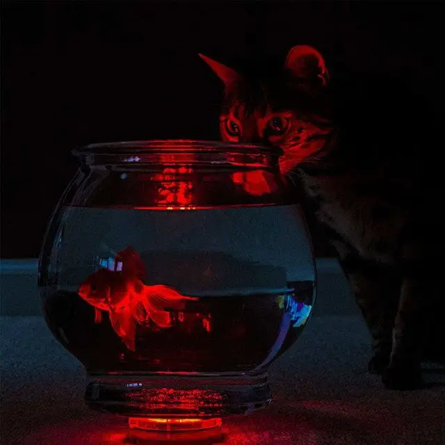 

(4 шт./лот) Водонепроницаемый погружной RGB мигающий светодиодный светильник мини-лампа для вечеринок прожектор фонтан свет аквариум декорат...