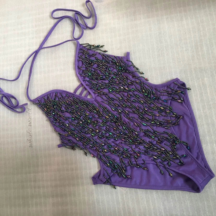 2019 backless Handmade bodysuit women Jumpsuit Romper sexy tassel body feminino Elegant beachwear macacao feminino