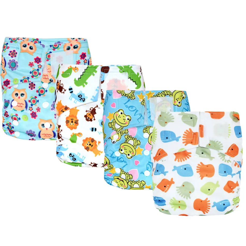 Тканевый подгузник Miababy( 5 шт./лот) на липучке с карманами подходит для детей 15 кг