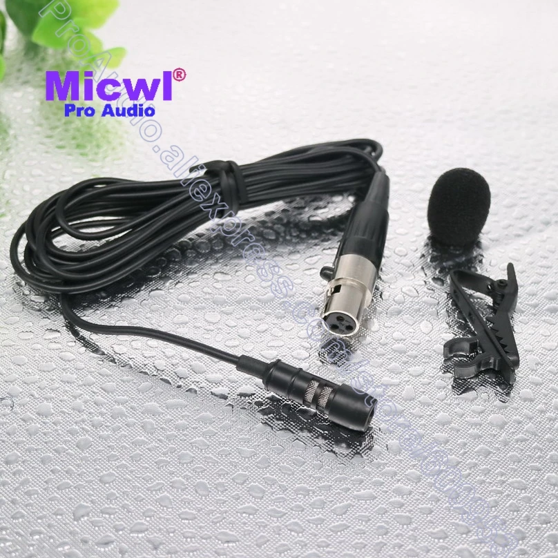 Micwl TA3F мини 3-конт. xlr галстук петличный всенаправленный микрофон для AKG Samson беспроводной карманный Системы