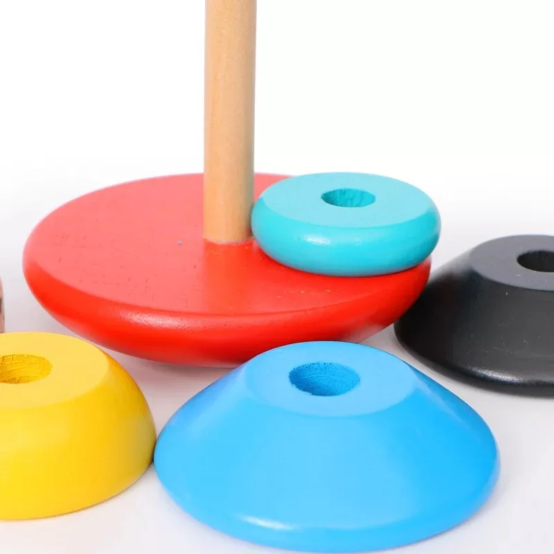 Детские деревянные Радуга игрушечная Пирамидка Монтессори вспомогательный