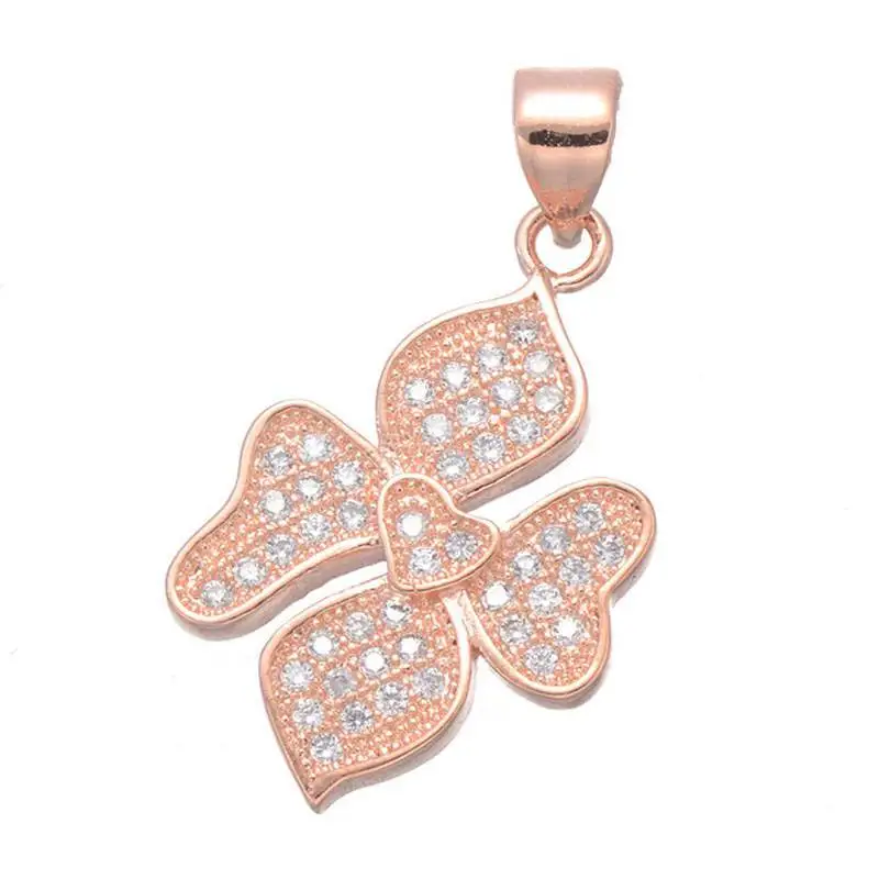 Лидер продаж золотистые/розовые золотистые ожерелья с медными цветами подвески