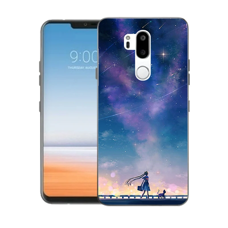 TPU для LG G7 ThinQ облегающий чехол 6," для LG G710 задняя крышка Мягкий Силиконовый Модный чехол с принтом для LG G710 полная защита - Цвет: 16