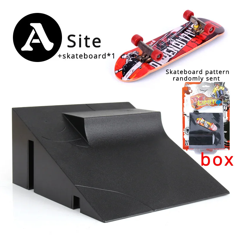 A Site withe box Настольная игра для скейтборда на палец, детская игрушка, новинка, детские игрушки для мужчин и женщин, Вечерние игры для скейтборда на палец - Цвет: A Site withe box