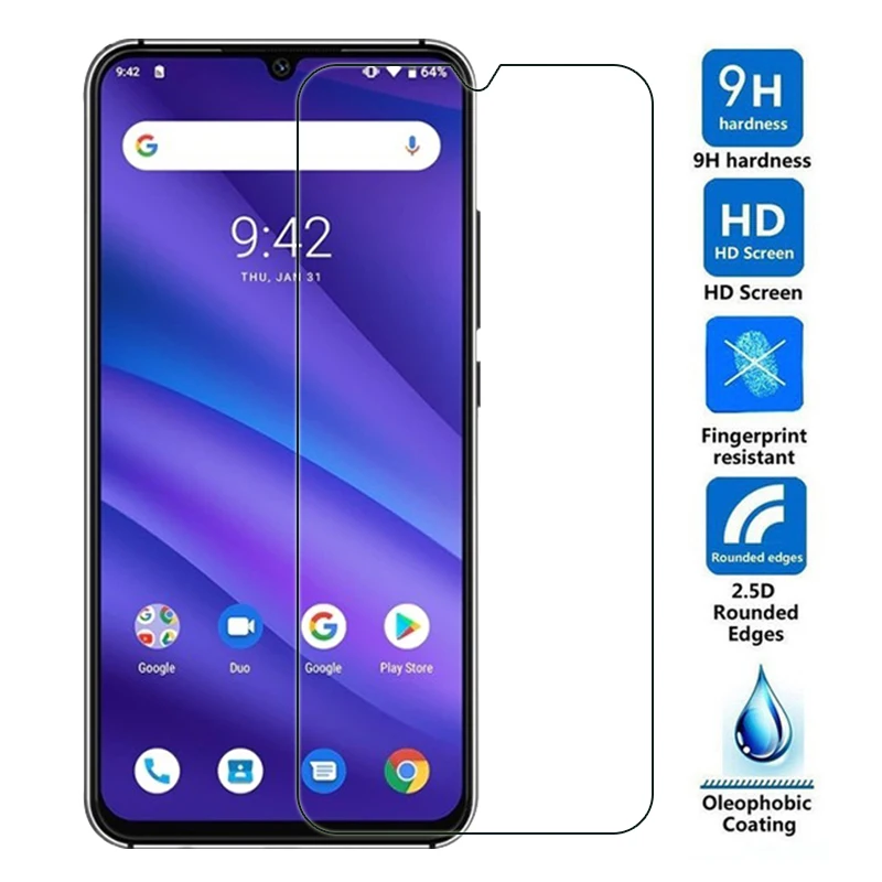 Tempered Glass Чехол-книжка для Umidigi A5 Pro, модный кожаный силиконовый чехол-книжка для Umi Umidigi A5 Pro funda capa, держатель для карт - Цвет: Tempered Glass