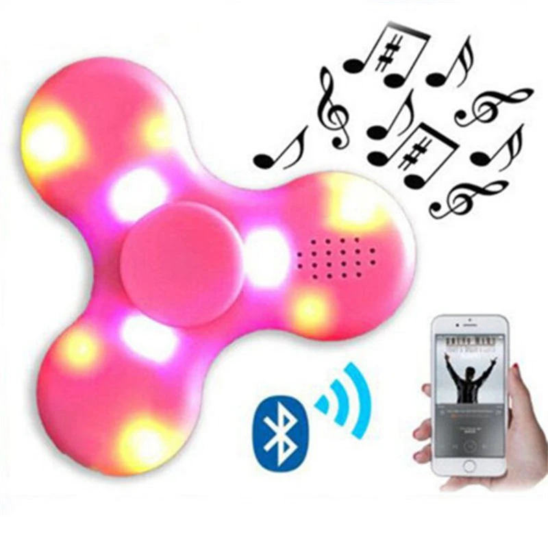 Блесна Динамик светодиодный мини EDC ABS Bluetooth пальца гироскопа палец Spinner сделать