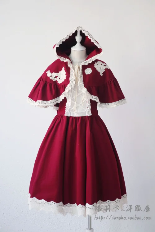 Японское платье в стиле девушки Мори винно-красного цвета элегантное женское