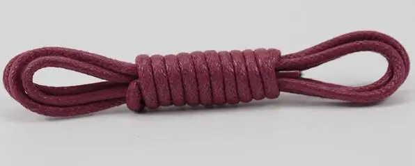 Dark Red 1 пара; женская и мужская Вощеная круглая обувь; модные водонепроницаемые повседневные спортивные ботинки унисекс; обувь с кружевом; аксессуары для обуви - Цвет: Dark Red