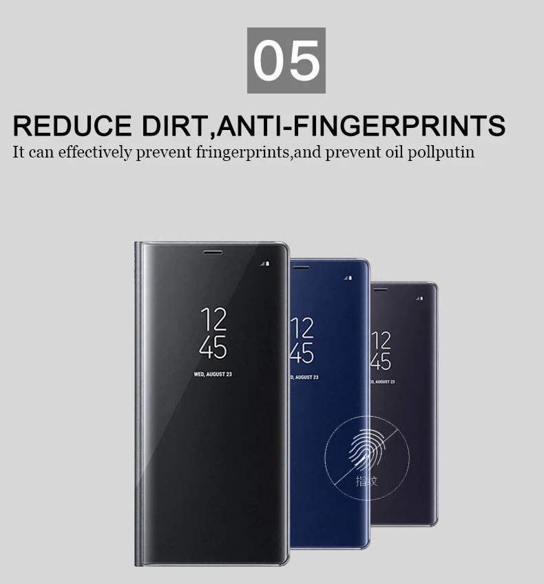 Умный зеркальный чехол, прозрачный чехол для samsung Galaxy S8 Plus S7 S6 Edge, умный чехол-сумка для samsung Note 8 5 S9 Plus, чехол с чипом