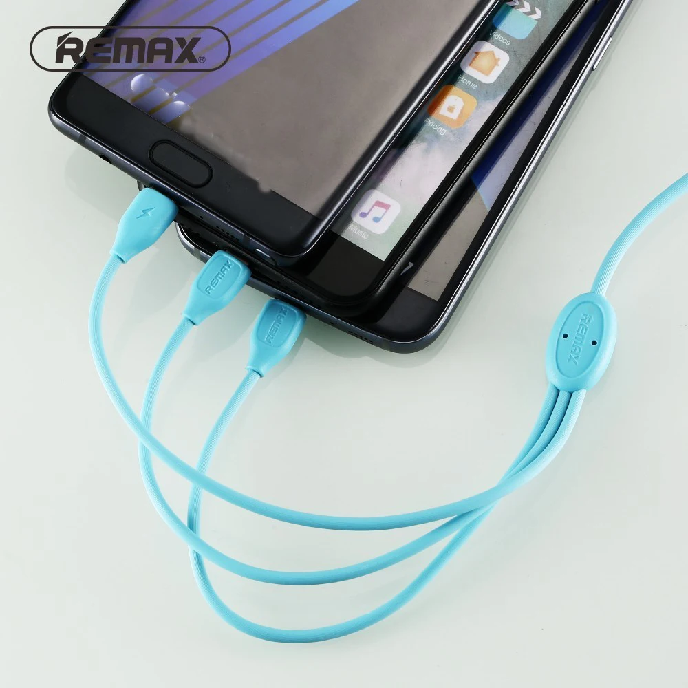 REMAX Lesu 3в1 зарядный кабель type C Micro USB Быстрая зарядка 8 контактный цветной для