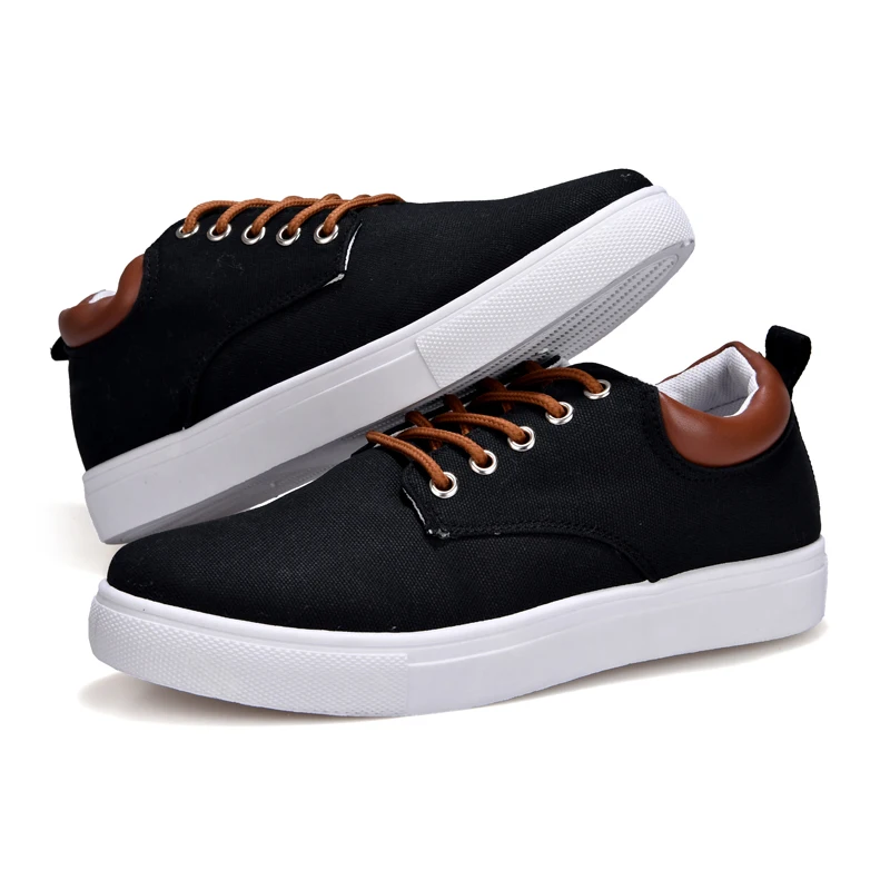 Men Canvas Shoes New Arrival Autumn Comfortable Casual Men's Lace-up Fashion Flats Loafers Sneakers for Big Size | Обувь