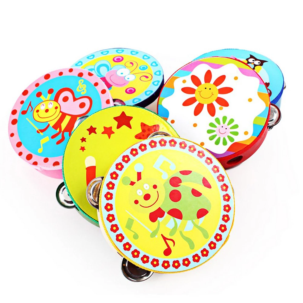 1 шт. детские деревянные погремушки для барабанов Детские ручные барабанные