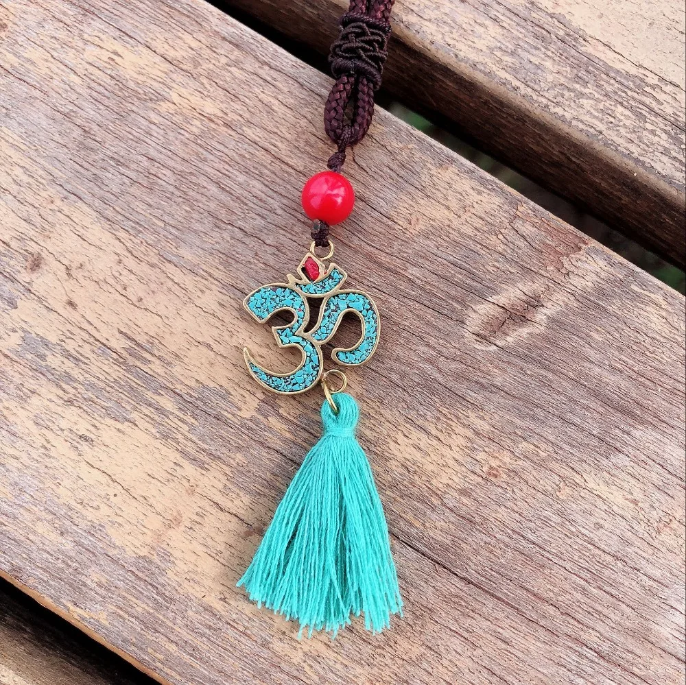 Античное золотое ожерелье с подвеской индуистское буддийское Ом индуизм