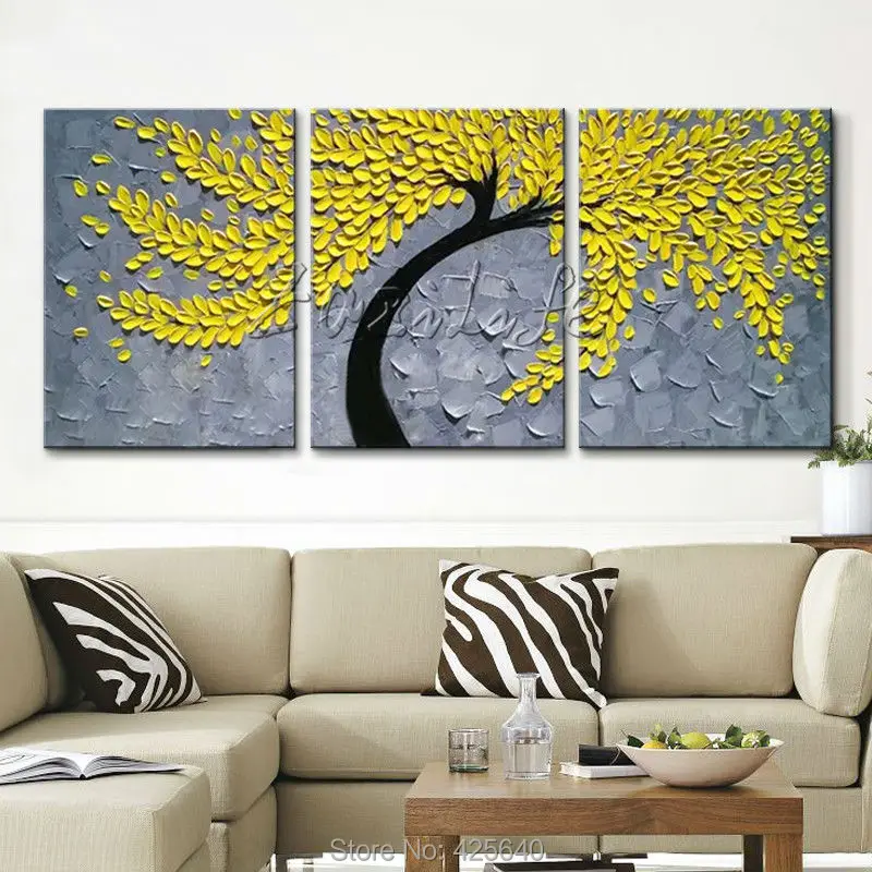 Картина на холсте палитра нож 3D текстура акриловое Дерево картина стену картины