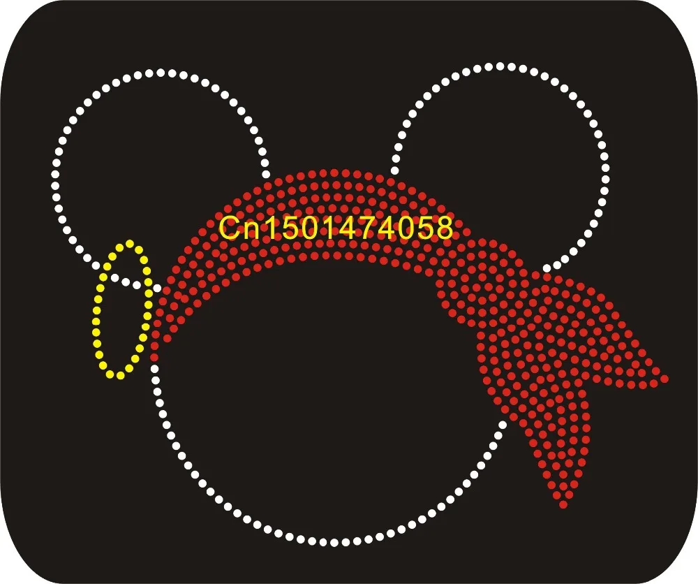 Большой мотив с Микки и пиратом Железный Мотив для передачи со стразами