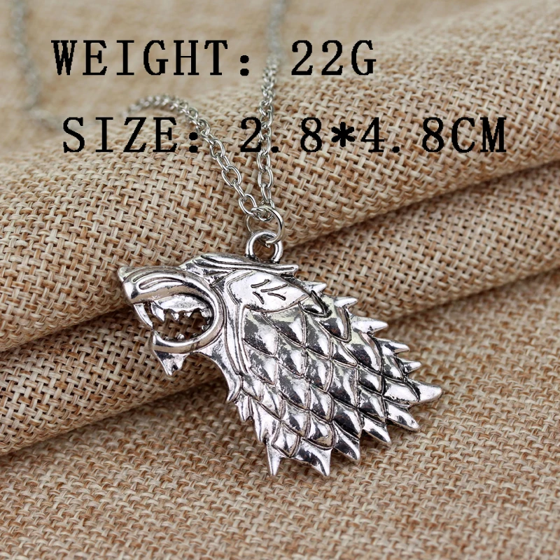 MOCHUN модный значок на голову, волк, цепочка, ожерелье, Старк, семья гошалов, подвеска, ожерелье для мужчин и женщин, ювелирные изделия-30