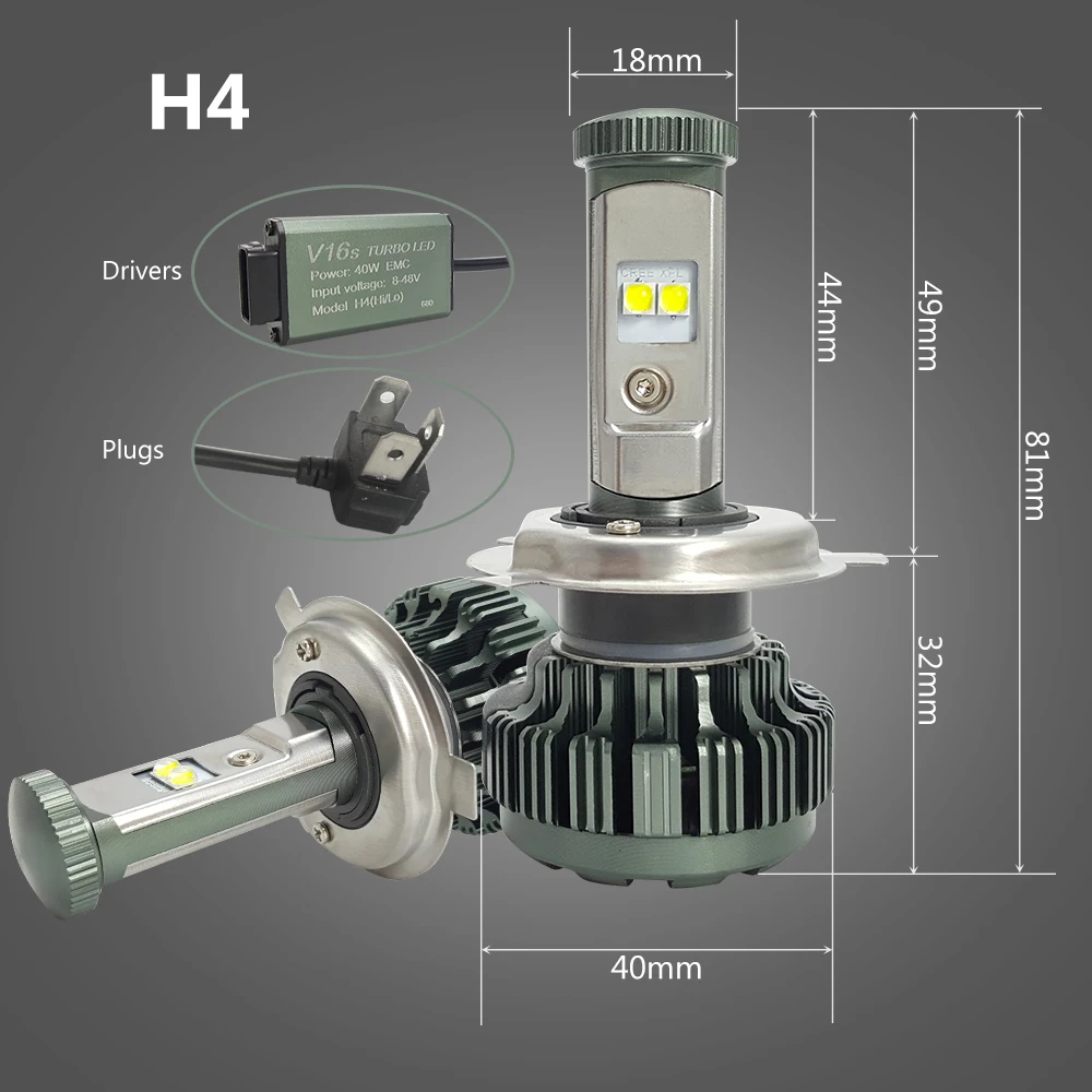 CNSUNNYLIGHT H4 H13 9008 9004 9007 CR/E XPL светодиодный фары автомобиля лампы Hi/Lo луч 8000лм 6000 К белый 8000 к авто налобный фонарь 12 В