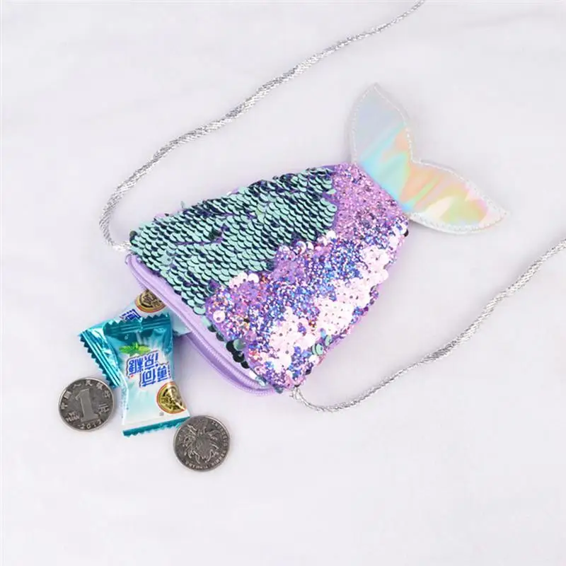 Модный кошелек для монет с блестками и хвостом русалки дамские сумки слинги