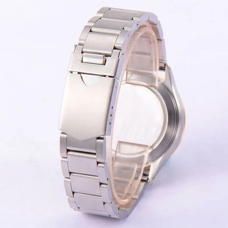 Часы мужские с автоподзаводом 41 мм черный циферблат нержавеющая сталь | Наручные