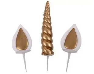 set of big gold Единорог топперы Единорог Рог уши глаза торт украшения кекс Baking выпечки десерты Хеллоуин вечеринка в честь Дня Рождения украшения - Цвет: set of big gold