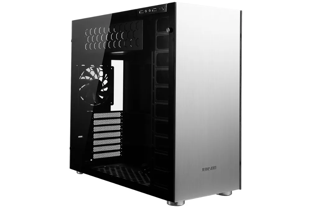 Jonsbo C4S компьютер алюминиевый корпус версия Двусторонняя боковой поддержкой ATX