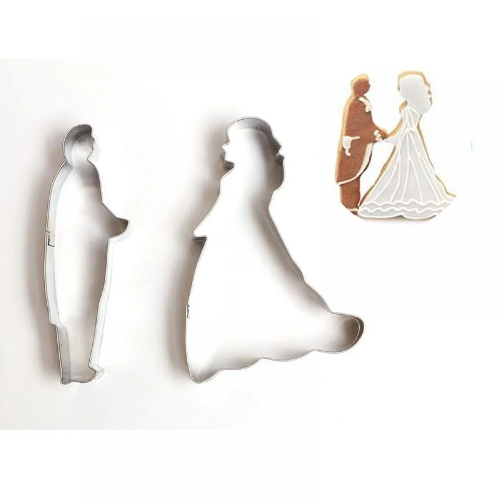 Металлические формочки для печенья в форме жениха невесты форма торта шоколада