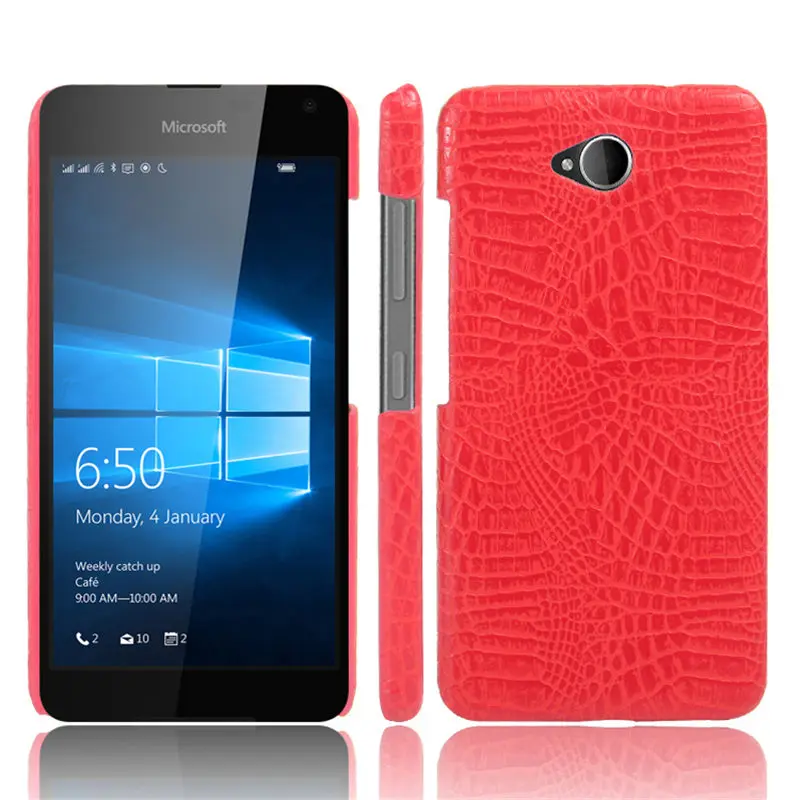 Чехол для Microsoft Lumia 650 чехол Nokia жесткая задняя крышка из искусственной кожи