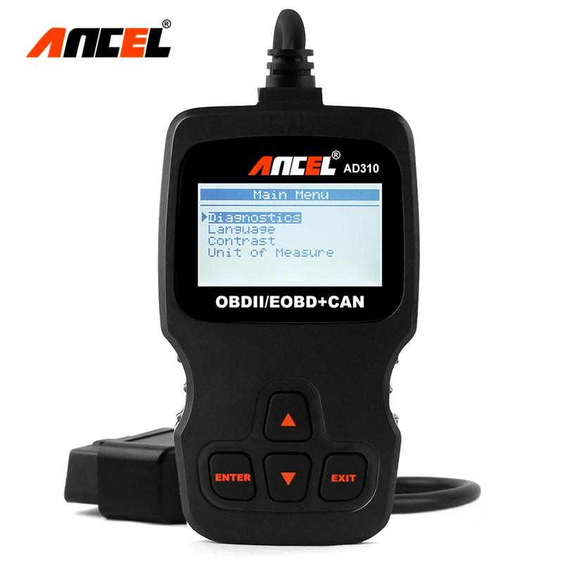 10 шт./лот Ancel AD310 Auto OBDII OBD2 считыватель кодов неисправностей двигателя Улучшенный