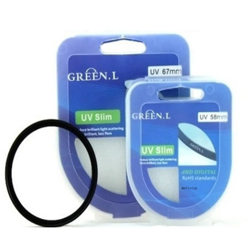 Супертонкий защитный фильтр mc uv для объектива камеры Зеленый L 49/52/55/58/62/67/72/77/82 мм