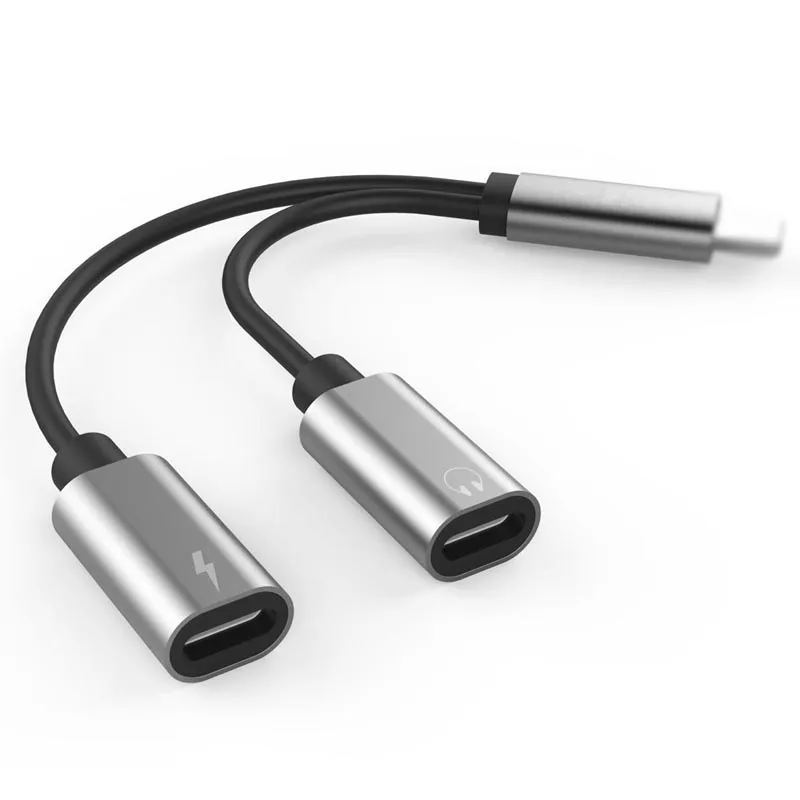 100% Test Double Jack Audio Adapter for iPhone 7/8/X Sup iOS 11.4 Charging or Call For Earphone Music Converter | Мобильные телефоны
