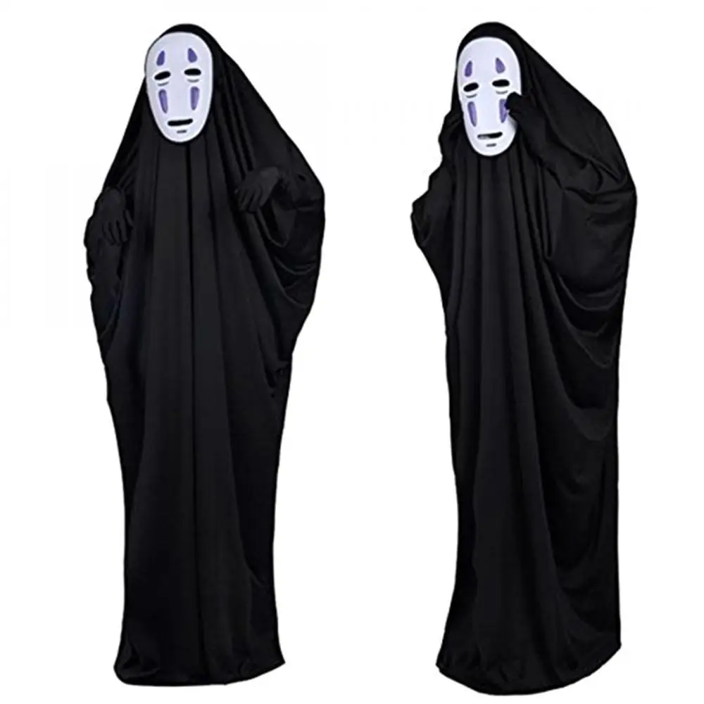 Мужской костюм для косплея с перчатками Хэллоуина мантия Миядзаки Хаяо безликий