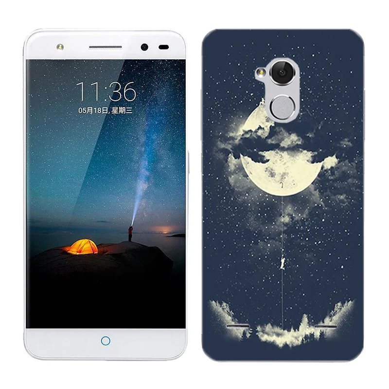 02 Мягкий силиконовый чехол для телефона zte Blade V7 Lite, прозрачный чехол с изображением Луны и земли, 5,0 дюйма, задняя крышка для zte Blade V 7 Lite, чехол - Цвет: 02